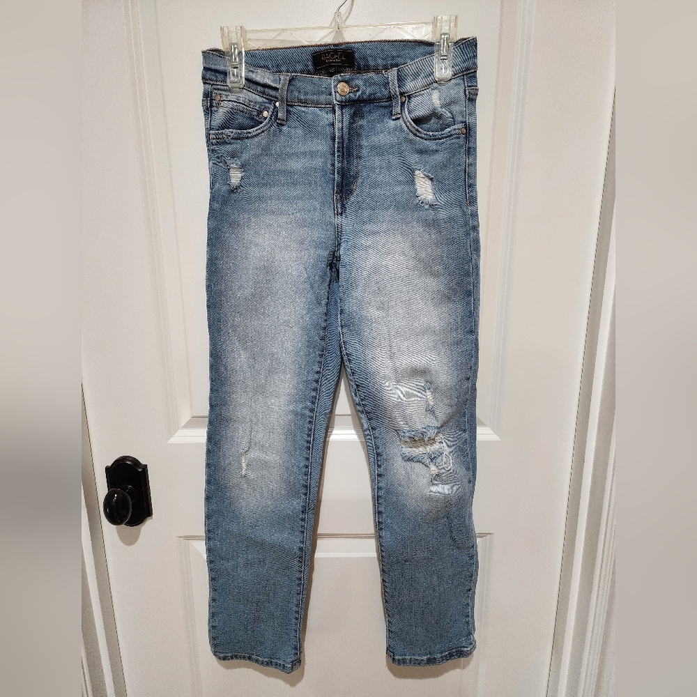 RACHEL Rachel Roy Light Blue Distressed Cropped Jeans